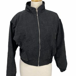 Le Cog Sportif Women's Black Jacket Top Sweater Cr
